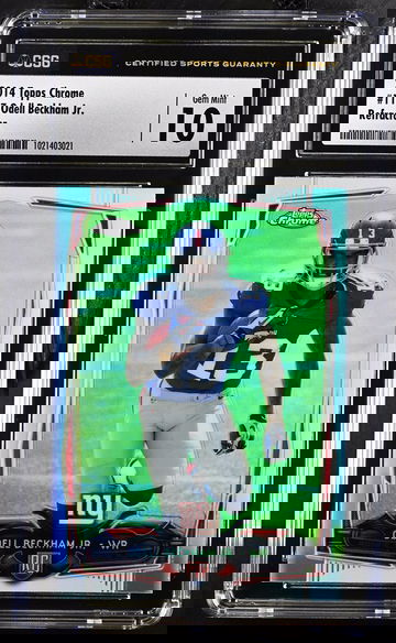 Odell Beckham Jr Rookie Topps Chrome Refractor Graded CSG 10 Gem Mint