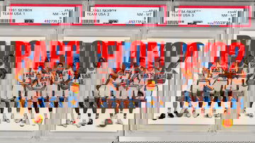 1991 Skybox Team USA 1 2 3 Set PSA 8 Michael Jordan 544 545 546