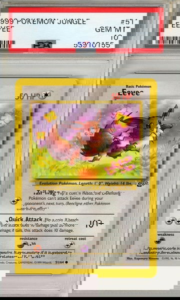 1999 POKEMON JUNGLE EEVEE #51 PSA 10 GEM MT