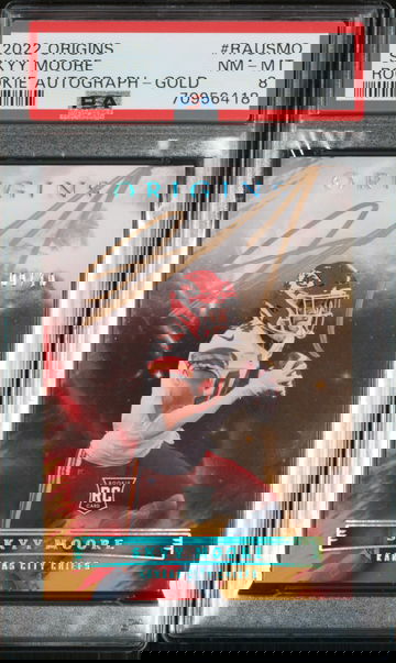 2022 Origins Rookie Autographs Skyy Moore Gold #9/10 - PSA 8