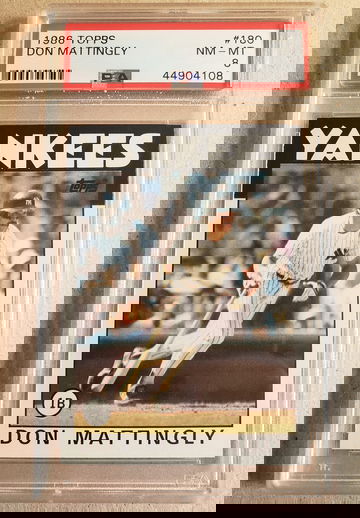 1986 Topps Don Mattingly PSA 8 NM-MT