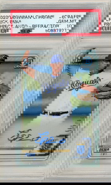 2020 Bowman Chrome Prospect Refractor Auto Erick Pena PSA 10