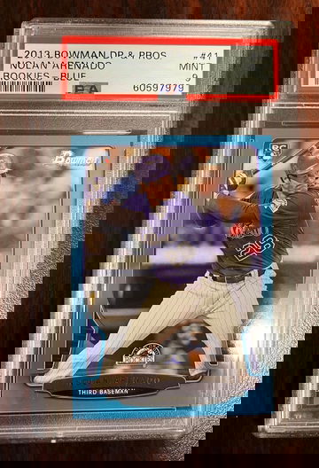 Nolan Arenado 2013 Bowman DP & Pros Blue /500 #41 PSA 9 Rookie Card