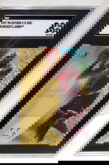 1997-98 Skybox E-X2001 Michael Jordan #9 - SGC 8 NM-MT Gold Acetate parallel HOF