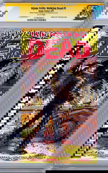 WALKING DEAD #1 CGC SS 9.8 SIGNED ROBERT KIRKMAN TONY MOORE IMAGE 1STS REP 2011