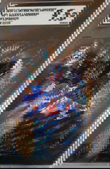 2020 Skybox Metal Universe Alexis Lafreniere RC Rookie #ND-7 Net Deposits Gold /25 SGC 9.5