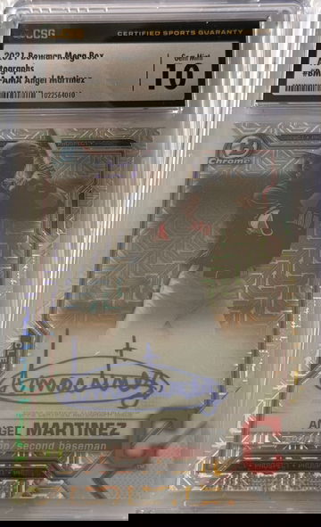 2021 Bowman Chrome Angel Martinez Mega Box Auto CSG 10