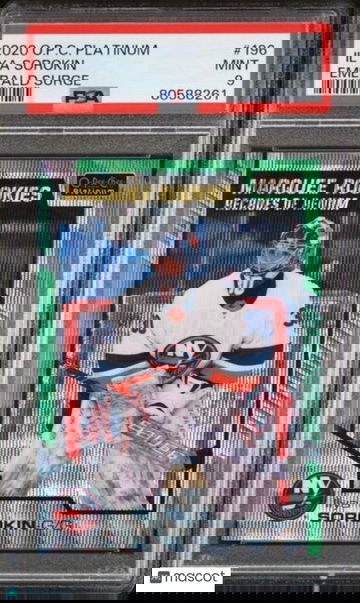 2020-21 O-Pee-Chee Platinum ILYA SOROKIN Emerald Surge Marquee PSA 9 Rookie 3/10 PSA 9