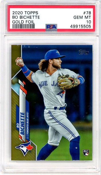 Bo Bichette 2020 Topps Series 1 Gold Rainbow Foil RC PSA 10 Gem Mint