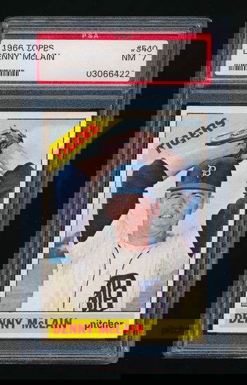 1966 Topps #540, Denny McLain PSA 7 NM *Centered* HI # SP