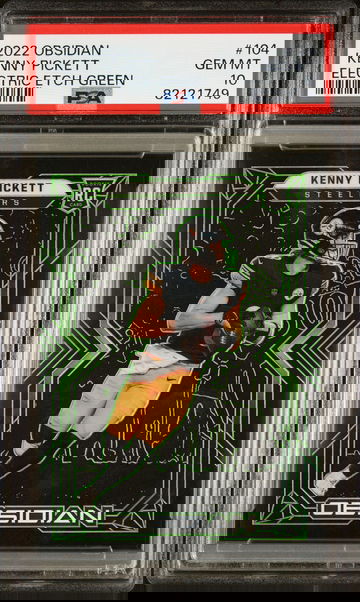 2022 Panini Obsidian Electric Etch Green Kenny Pickett #104 RC /50 PSA 10