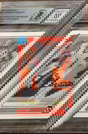 2021 Optic Rated Rookie JaMarr Chase AUTO on card