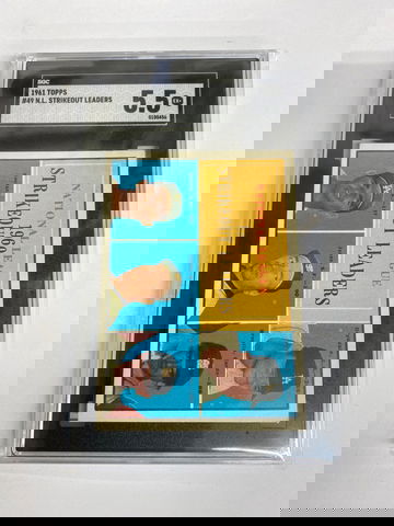 1961 Topps #49 N.L.Strikeout Leaders Sandy Koufax 