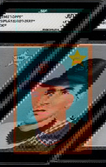 1962 Topps #199 Gaylord Perry - Rookie -  SGC 5 EX