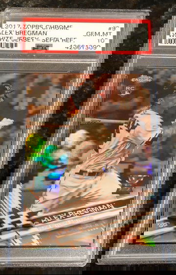 2017 Topps Chrome Alex Bregman White Jersey Sepia Refractor PSA 10