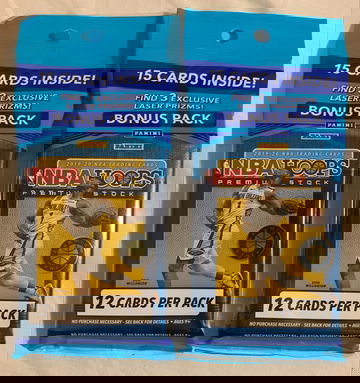 2 x 2019-2020 Panini Hoops Premium Stock NBA Basketball Multipack / Cello Pack