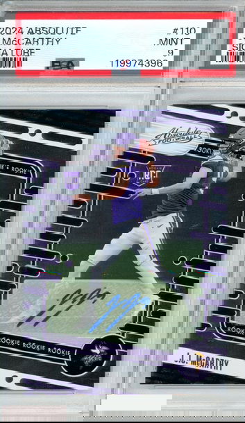 2024 PANINI ABSOLUTE JJ MCCARTHY #110 SIGNATURE ROOKIE RC PSA 9 MINT