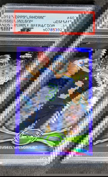 2012 Topps Chrome Russell Wilson Purple Refractor PSA 10