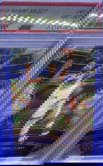 2019 Panini Select Stephen Curry Concourse Scope Prizm #91 PSA 8 NM-MT Warriors