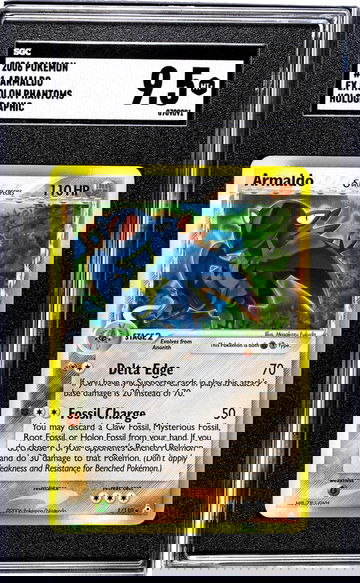 2006 Pokemon Ex Holon Phantoms #1 Armaldo Holographic SGC 9.5