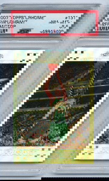 KEVIN DURANT 2007 TOPPS CHROME Rookie Refractor Silver Card #131 PSA 8.5 /1499