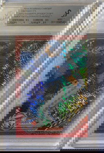 2019 Bowman Chrome Leonardo Jimenez Red Shimmer Refractor /10 BGS 9