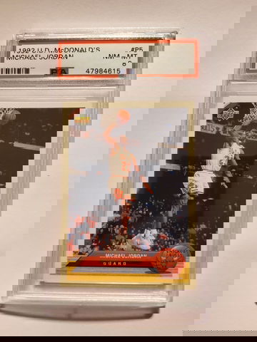 Michael Jordan 1992 Upper Deck McDonald's P5 PSA 8