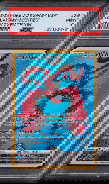 2023 Pokemon Sword and Shield Black Star Promo Crown Zenith Tins Galarian Moltres #SWSH284 PSA 9