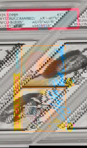 1979 Topps Walter Payton Earl Campbell Auto