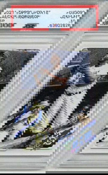 2021 TOPPS UPDATE #US309 JACKIE ROBINSON CARD DODGERS PSA 10 SSP LOW POP