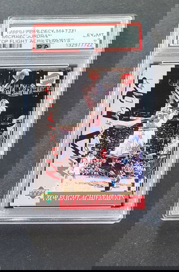 1999 UPPER DECK MATTEL TOP FLIGHT ACHIEVMENTS MICHAEL JORDAN PSA 6 EX-MT