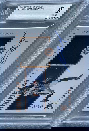 2020 Encased KJ Hamler #/50 RPA Mint 9 Auto 10 Broncos 