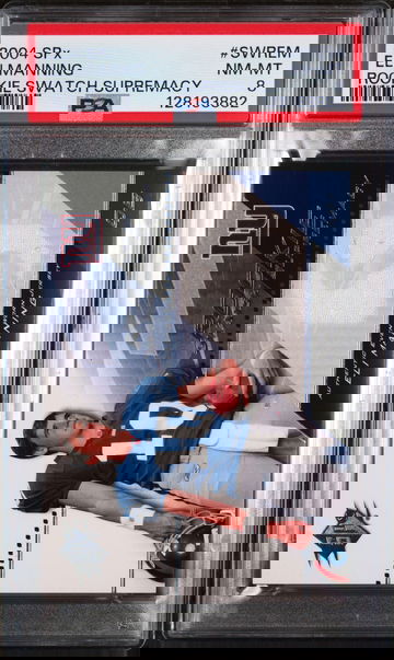 2004 Spx Rookie Swatch Supremacy Rookie Swatch Supremacy Eli Manning #SWREM PSA 8