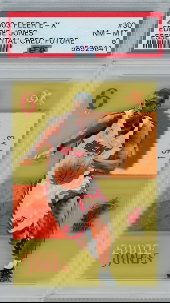 Eddie Jones 2003 Fleer e-X Essentials Credentials Future /73 PSA 8