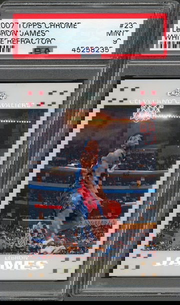 Lebron James 2007 Topps Chrome White Refractor #/99