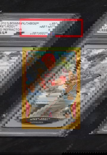 2013 Bowman Chrome #50 Mike Trout Gold Refractor /50 PSA 8 NM-MT