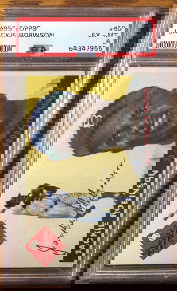 1955 Topps #50 Jackie Robinson PSA 6 HOF EX MT