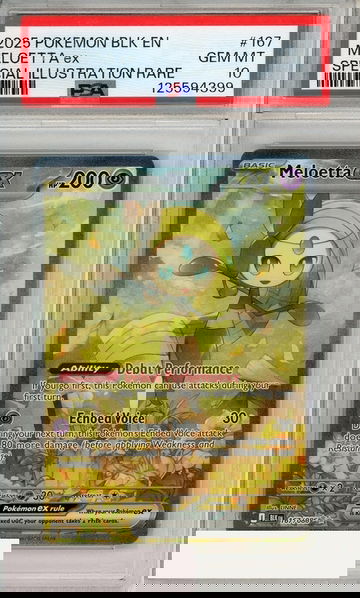 2025 POKEMON BLK EN-BLACK BOLT MELOETTA EX #167 SIR PSA 10 GEM MT