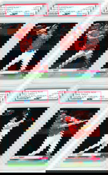 2019 Topps Now #MT1-MT10 Future Award Winner Chrome Mike Trout Complete Set PSA 9 and 10's!