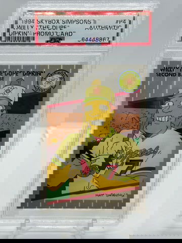 P4 DIAMOND 1994 Skybox Simpsons Promo - Willy “The Dupe” Dipkin (Authentic)