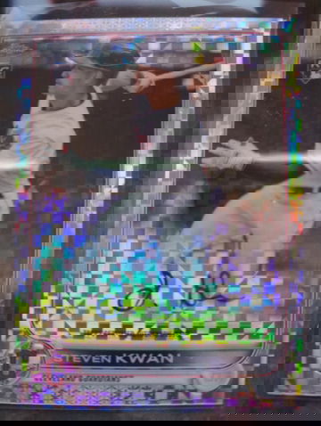 2022 Topps Chrome Update XFractor Auto Steven Kwan /125