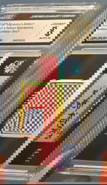 2012 SP Signature Whitey Ford Pride Of A Nation Autograph /99 CGC 8 Auto 10