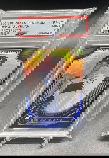2013 Bowman Platinum Christian Yelich Top Prospects #TP-CY PSA 9