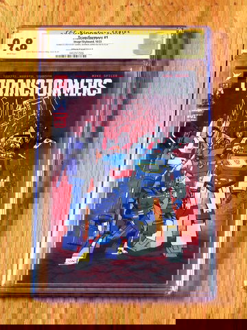 TRANSFORMERS #1 JOHNSON VARIANT A CGC SS 9.8 Signature Series signed sketch 2023