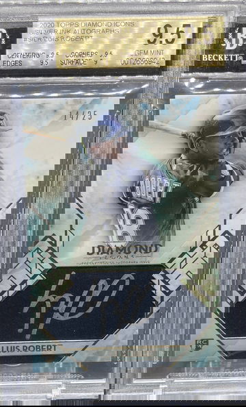 2020 Topps Diamond Icons Luis Robert Silver Ink Auto /25