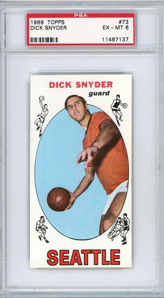 1969 Topps Dick Snyder Rookie #73 PSA 6 P1352