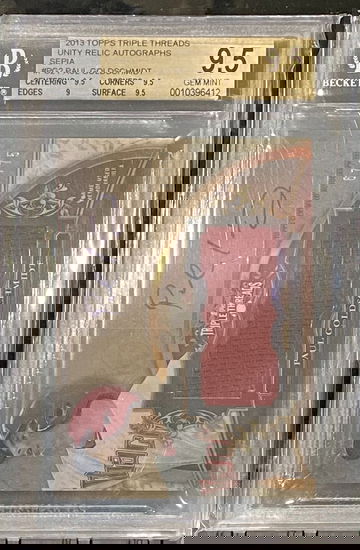 2013 Topps Triple Threads Paul Goldschmidt Game Used Jersey Auto /75 BGS 9.5/10