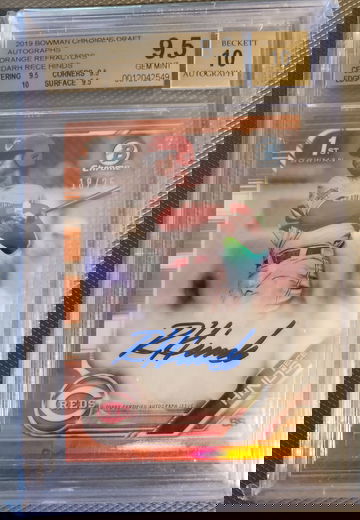 2019 Bowman Rece Hinds Orange Auto Gem