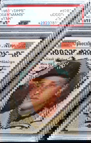 1961 Topps #576 Roger Maris All Star PSA 2.5