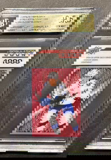 2024-25 Upper Deck Population Count 1000 Conor Geekie RC BGS 9.5 Gem Mint